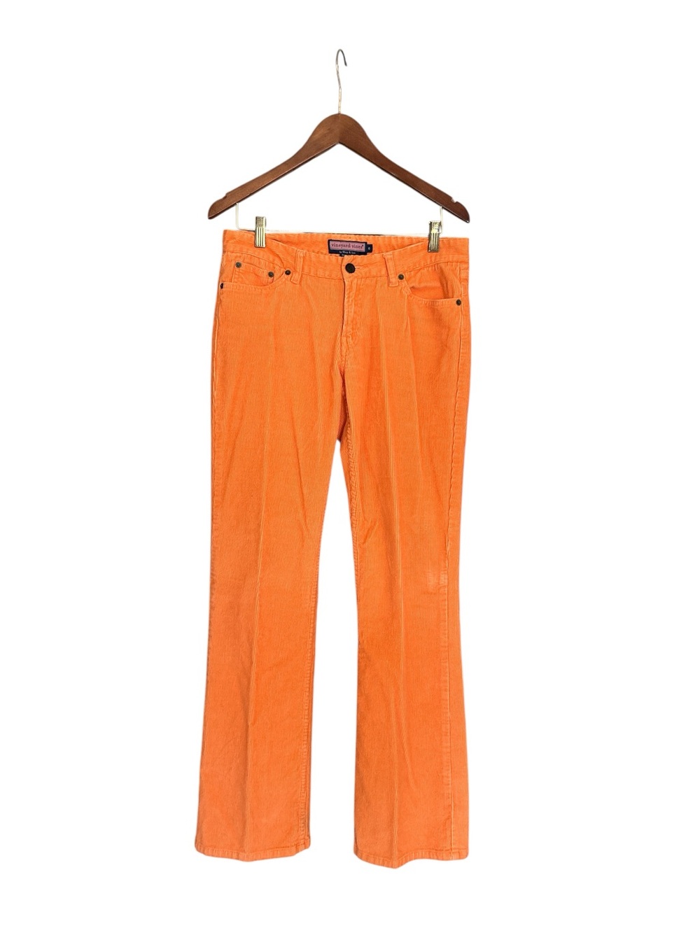 Vineyard Vines Womens Orange Corduroy Bootcut Pants